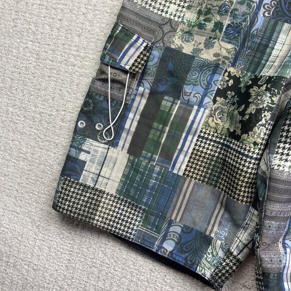 Y2K Men's Ripzone Paisley PatchWork Board Shorts Surfer Skate Grunge Men Sz Read - Picture 5 of 14